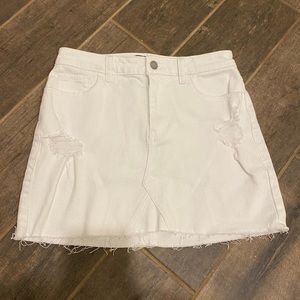 White Hollister Jean Skirt